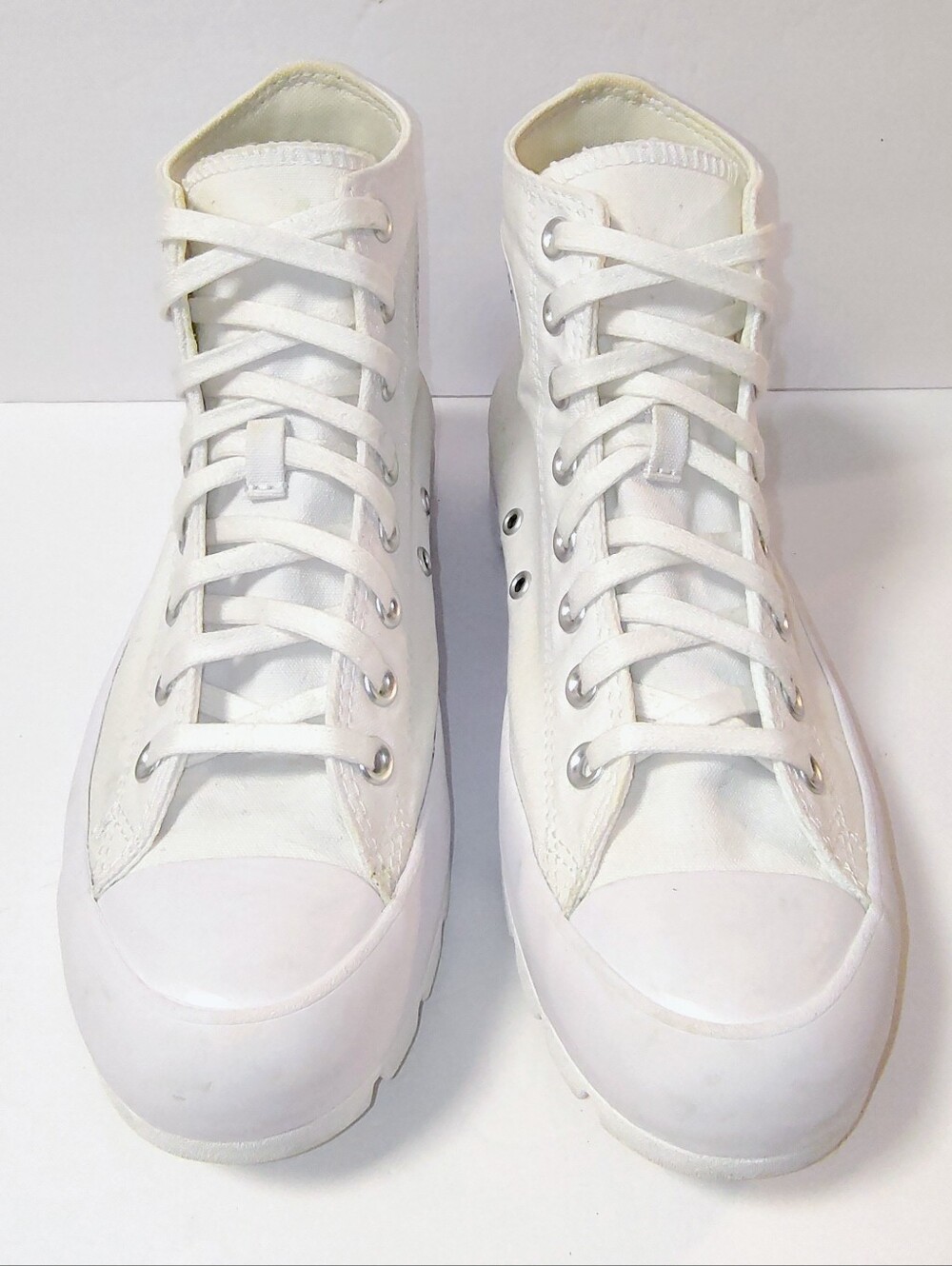 Converse Chuck Taylor All Star Hi Lugged Platform White Canvas Sneaker 9.5 - Picture 6 of 12